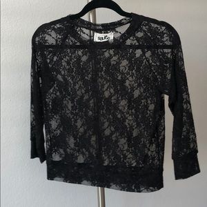 Long Sleeve Mesh Top